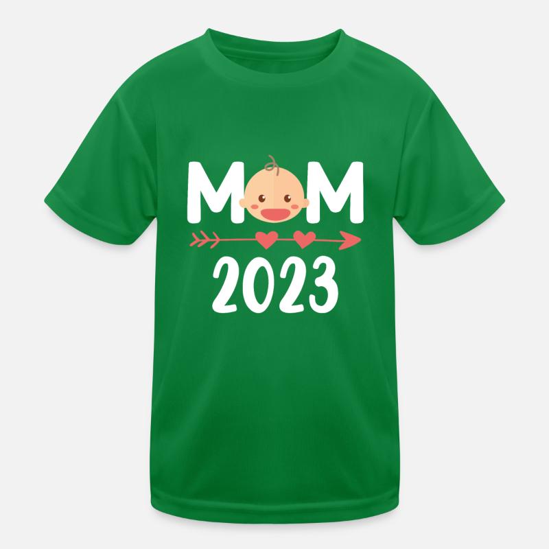 Werdende Mama 2024 Mutter 2023 Schwanger Kinder Funktions-T-Shirt