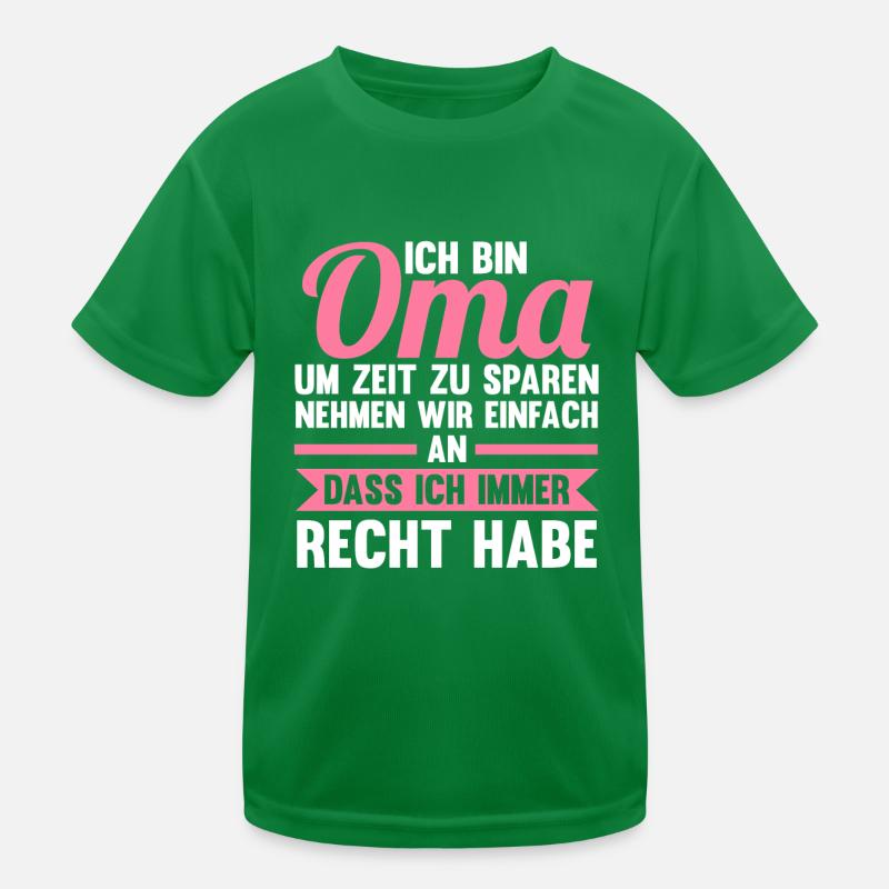 Großmutter Großmama Omi Oma Kinder Funktions-T-Shirt