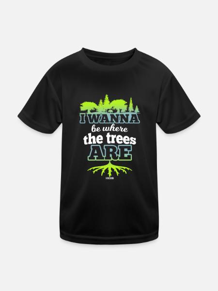 Thérapie de relaxation Forest Walk - T-shirt sport Enfant - noir - Devant