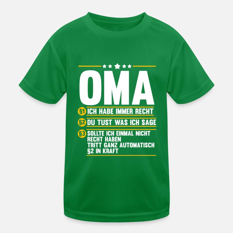 Großmutter Großmama Omi Oma Kinder Funktions-T-Shirt