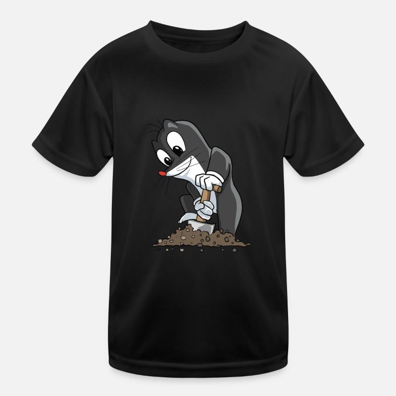 Cute mole digs molehills Kids Functional T-Shirt
