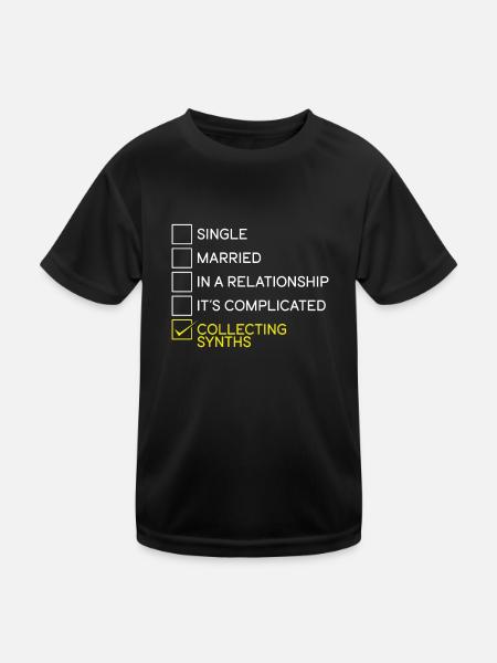 Sammeln Von Synthesizer instrumenten - Kinder Funktions-T-Shirt - Schwarz - Vorne