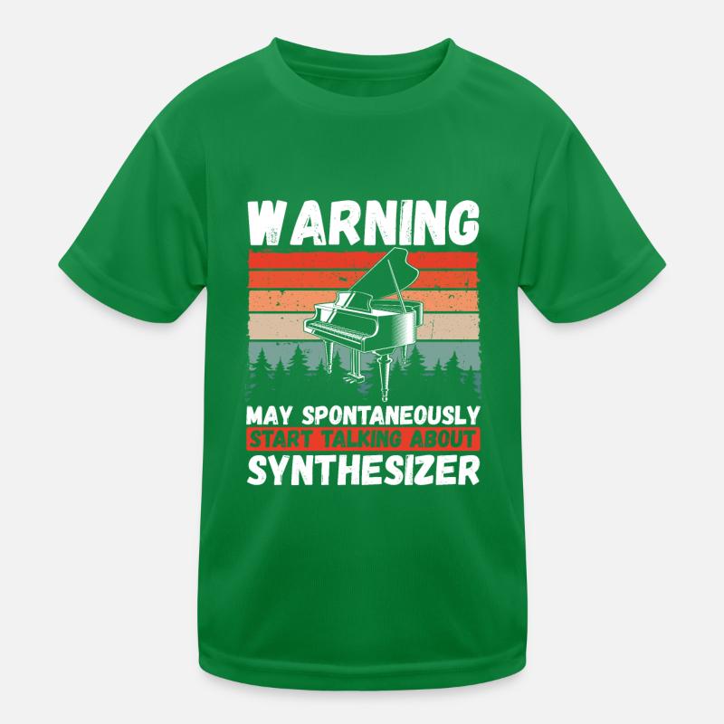 Warning Start About Synthesizer Kids Functional T-Shirt