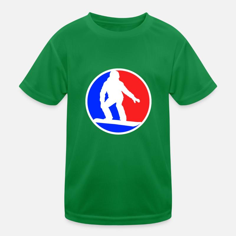 Snowboarding Logo Kinder Funktions-T-Shirt
