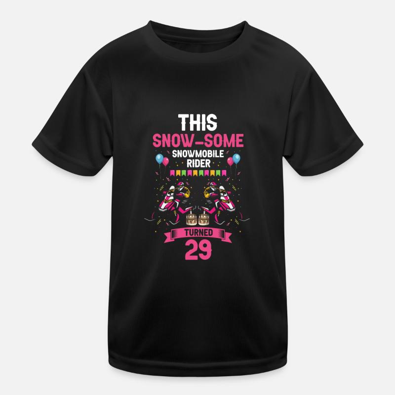 Conception de motoneige pour l’anniversaire de la motoneige T-shirt sport Enfant