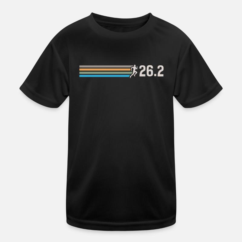 Half Marathon, Marathon, Runner - Kids Functional T-Shirt - black