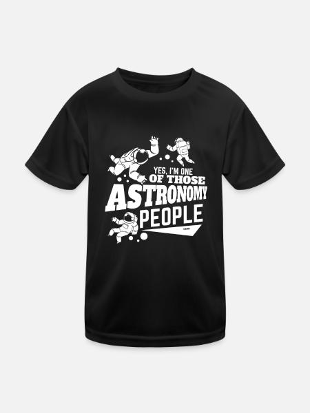 Astronaut Wissenschaft Raumfahrt Abenteuer - Kinder Funktions-T-Shirt - Schwarz - Vorne