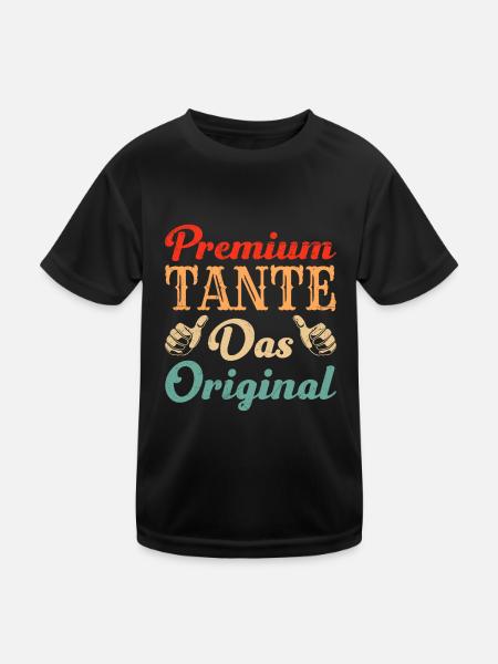 Premium Tante Das Original Super Tante Beste Tante - Kinder Funktions-T-Shirt - Schwarz - Vorne