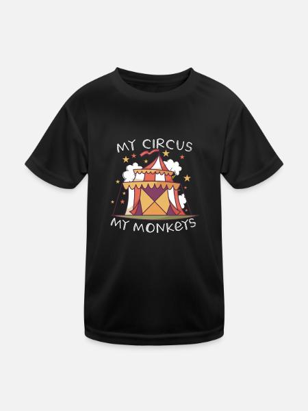 Circus Arts Circus Artists Event Staff - Kids Functional T-Shirt - black - Front