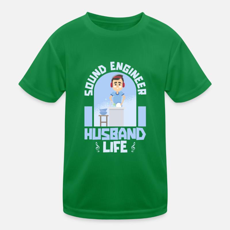 Tontechniker Toningenieur Ehemann Kinder Funktions-T-Shirt