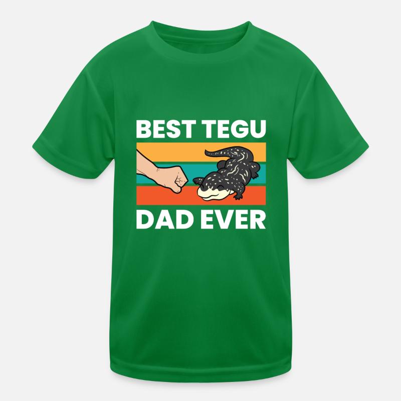 Tegu Papa Pet Tegu Eidechse Bester Tegu Papa Kinder Funktions-T-Shirt