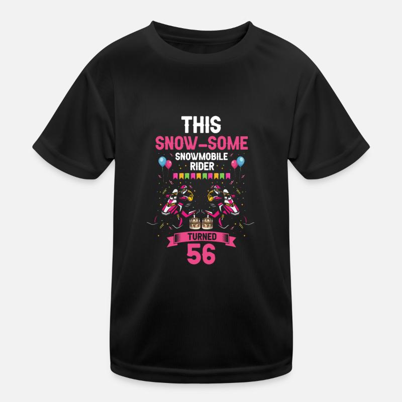 Snowmobile design for snowmobile birthday Kids Functional T-Shirt