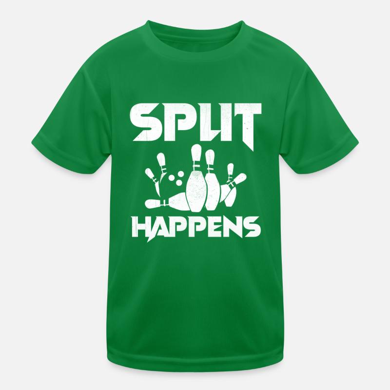 Bowling Smashing Pins - Split Happens Kinder Funktions-T-Shirt