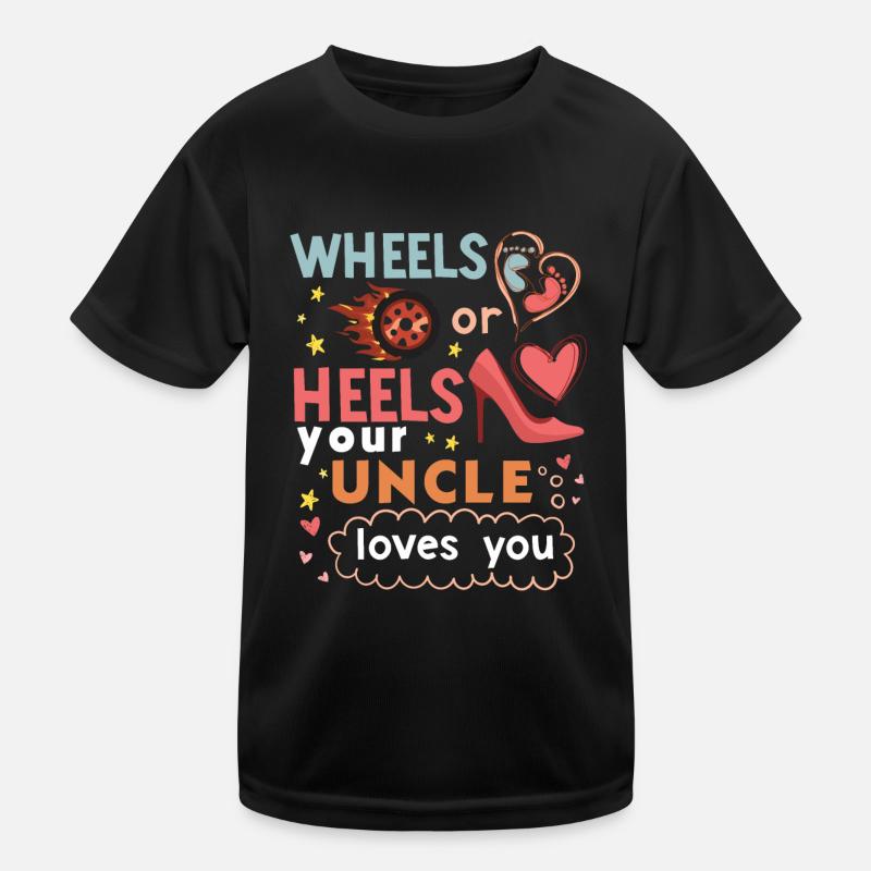 Roues ou talons que votre oncle vous aime T-shirt sport Enfant