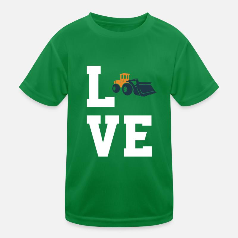 Wheel loader lovers Kids Functional T-Shirt