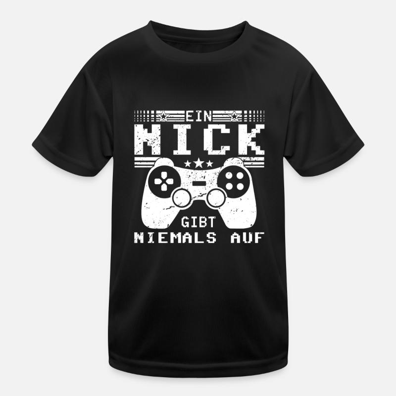 Nick Gaming Konsole PC Gamer Geschenk Kinder Funktions-T-Shirt