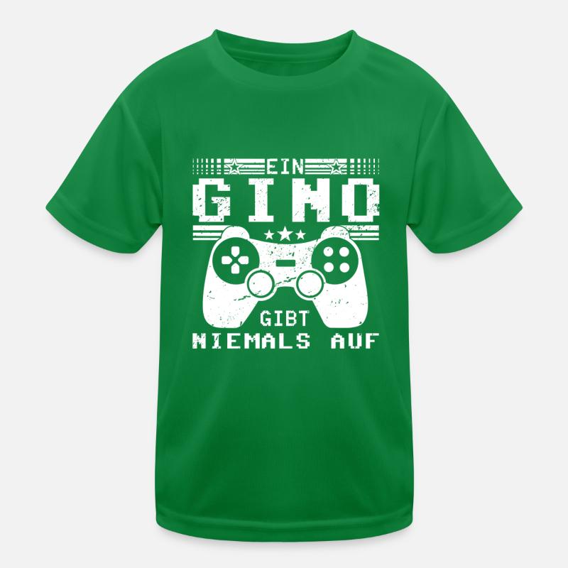 Gino Gaming Konsole PC Gamer Geschenk Kinder Funktions-T-Shirt