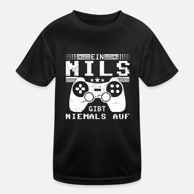 Nils Gaming Konsole PC Gamer Geschenk Kinder Funktions-T-Shirt