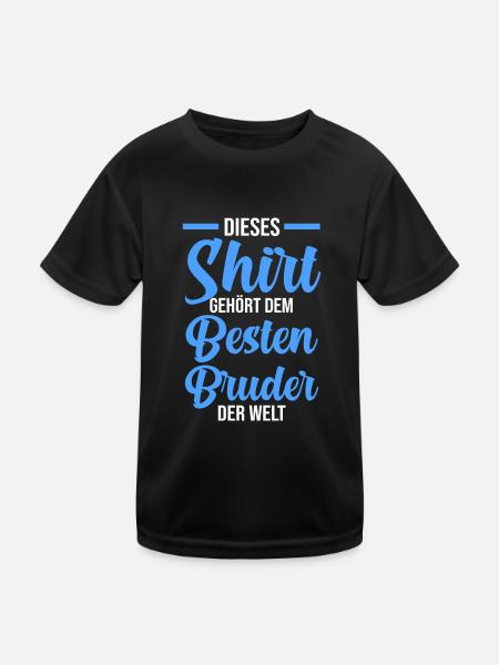 Bester Bruder der Welt - Kinder Funktions-T-Shirt - Schwarz - Vorne