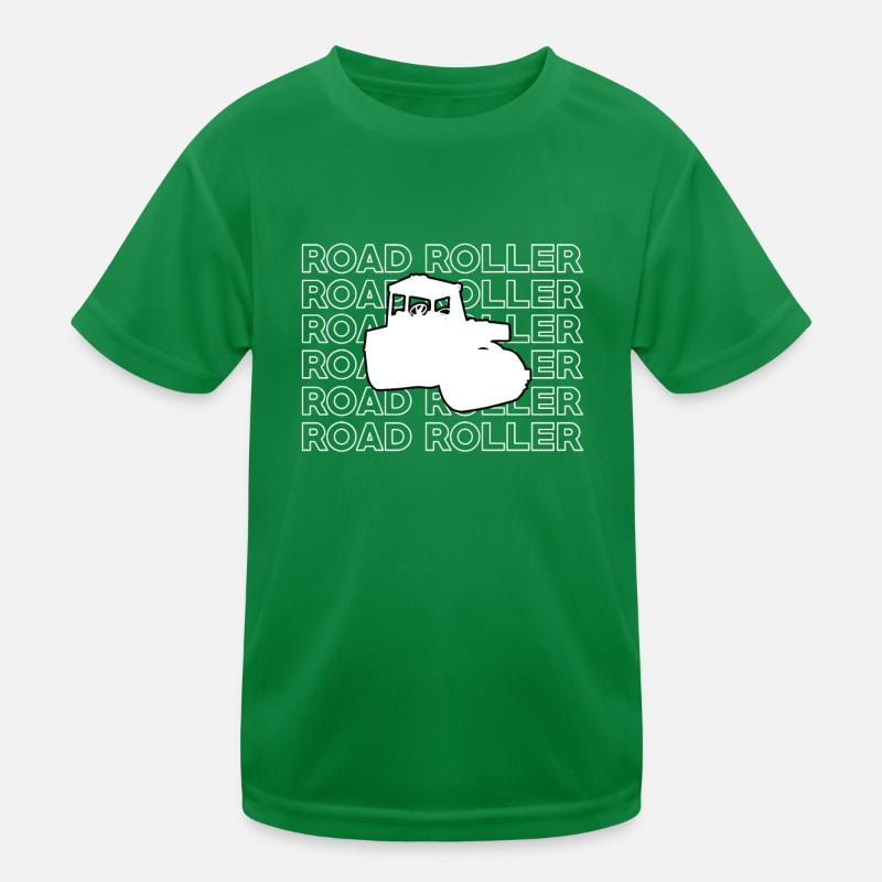 Great roller road construction Kids Functional T-Shirt