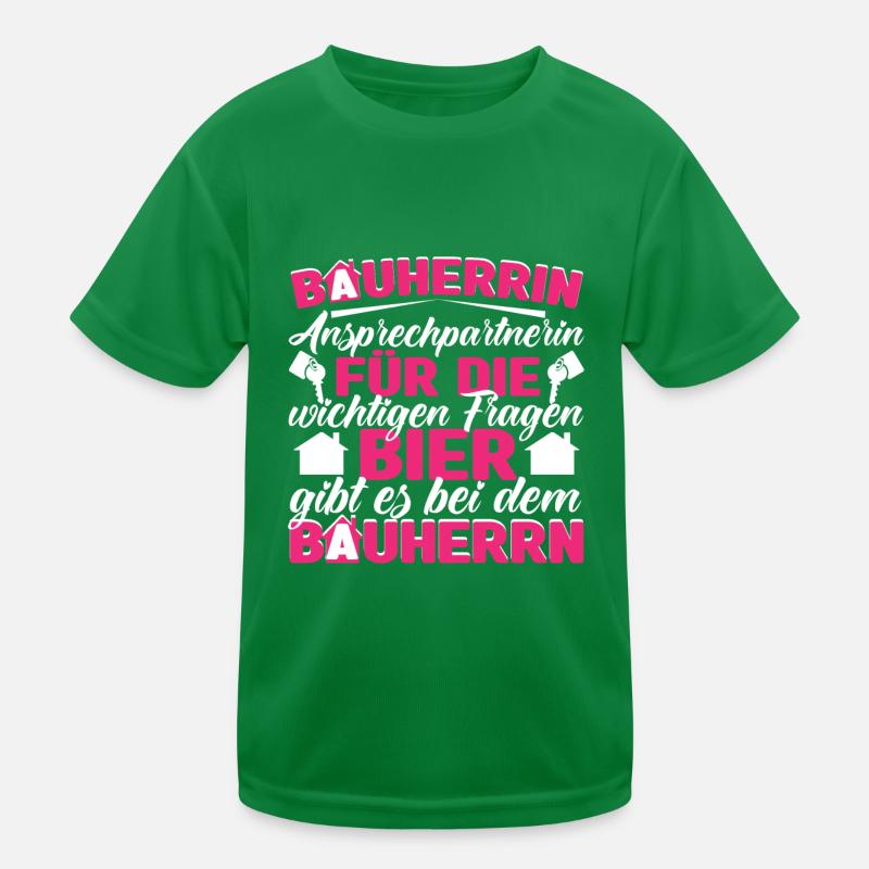 Bauherrin Bauleitung Ansprechpartnerin Kinder Funktions-T-Shirt