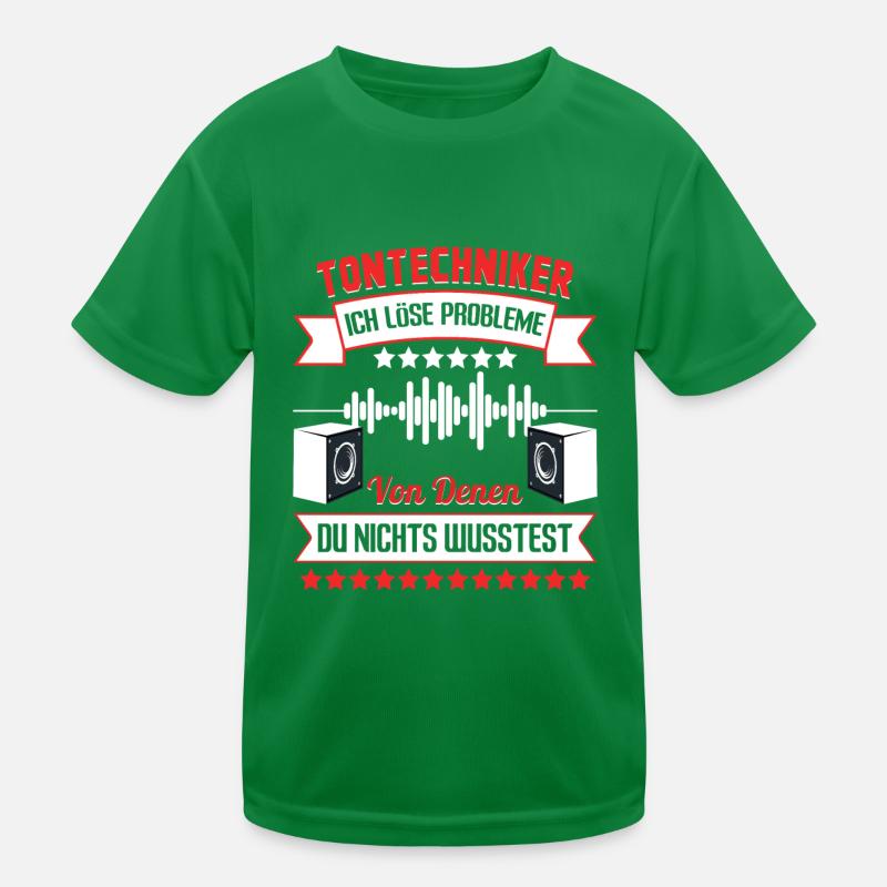 Tontechniker löse Problem Kinder Funktions-T-Shirt