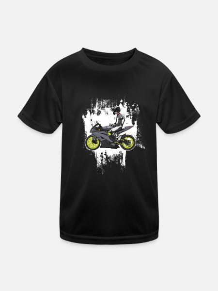 Moto Lifestyle / Moto / Motos motard - T-shirt sport Enfant - noir - Devant