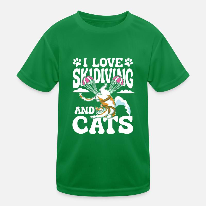 Parachute & Cats Kids Functional T-Shirt