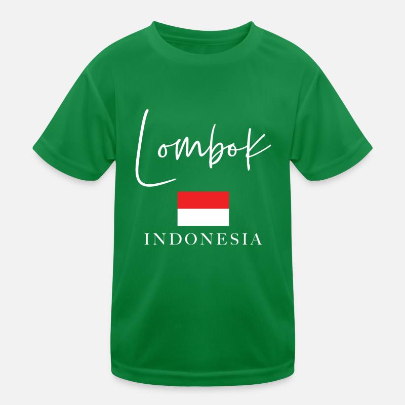 Vacances avec drapeau grec - Île de Lombok T-shirt sport Enfant
