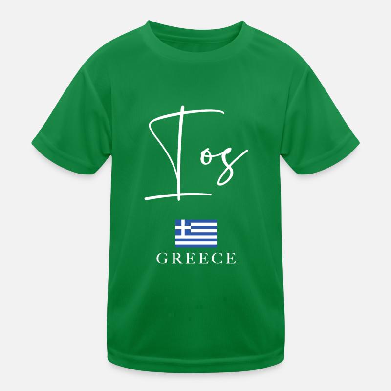 Vacances du drapeau de la Grèce - Islande IOS T-shirt sport Enfant