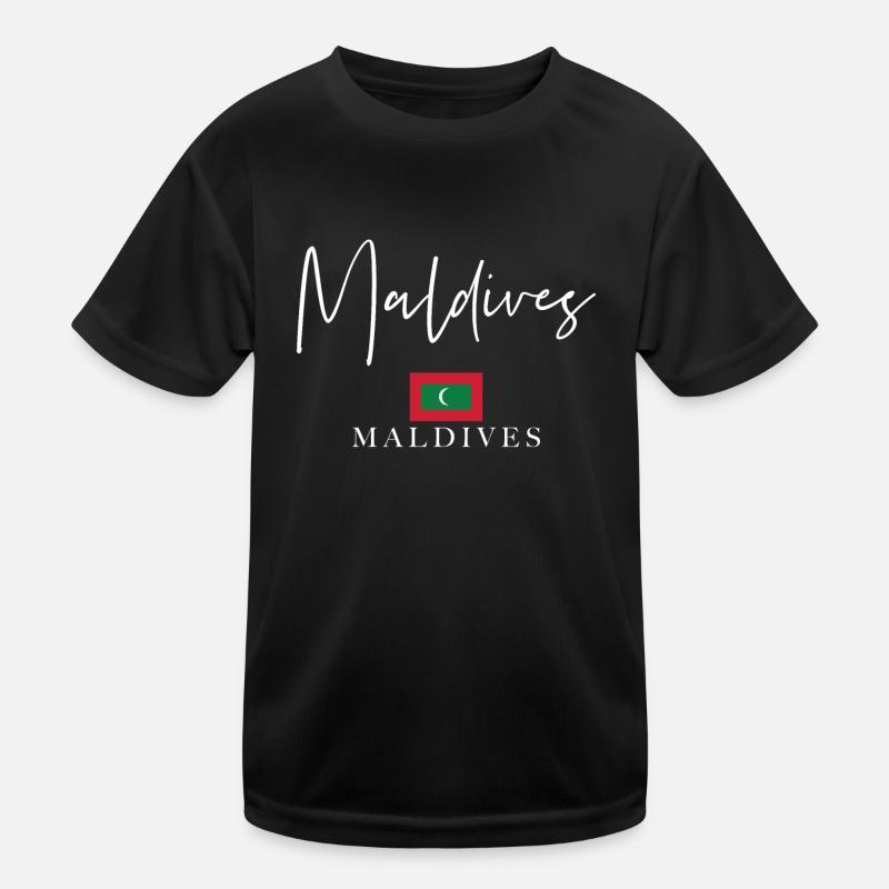 Vacances avec drapeau grec - Île des Maldives T-shirt sport Enfant