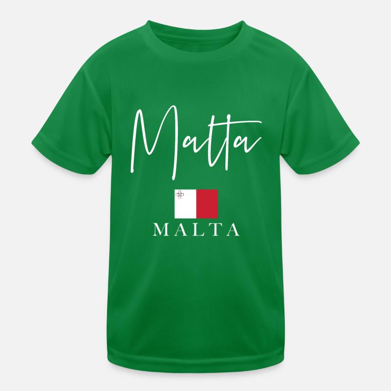 Greece Flag Holidays - Island Malta Kids Functional T-Shirt