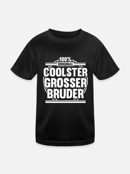 Geschwister Familie Brüder Bruder - Kinder Funktions-T-Shirt - Schwarz - Vorne