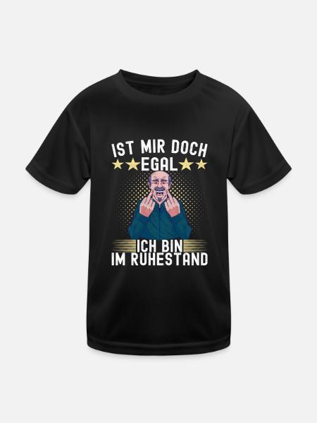 Ruhestand Rente - Kinder Funktions-T-Shirt - Schwarz - Vorne
