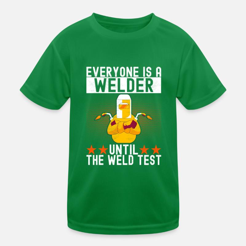 Welder welding Kids Functional T-Shirt