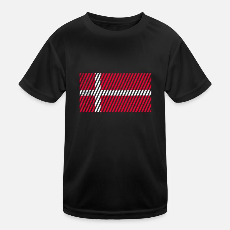 Drapeau du Danemark T-shirt sport Enfant