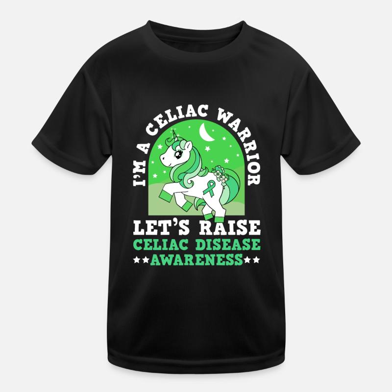 Im A Celiac Warrior Unicorn Celiac Disease Kinder Funktions-T-Shirt