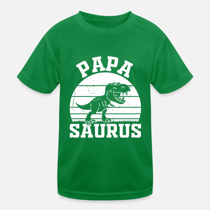 Papa Saurus Papa Dinosaur - Papasaurus Kids Functional T-Shirt