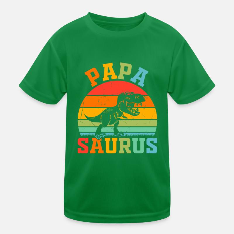 Papasaurus - Papa Saurus Papa Dino Kids Functional T-Shirt