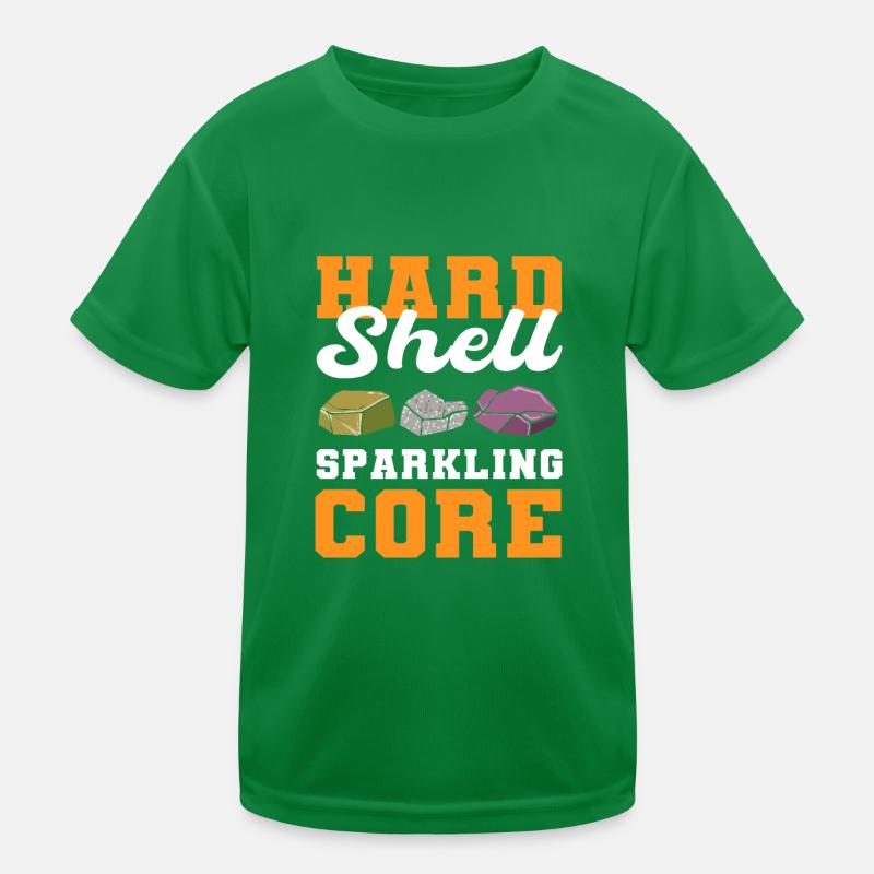 Hard Shell Sparkling Core Mineral Collecting Kinder Funktions-T-Shirt