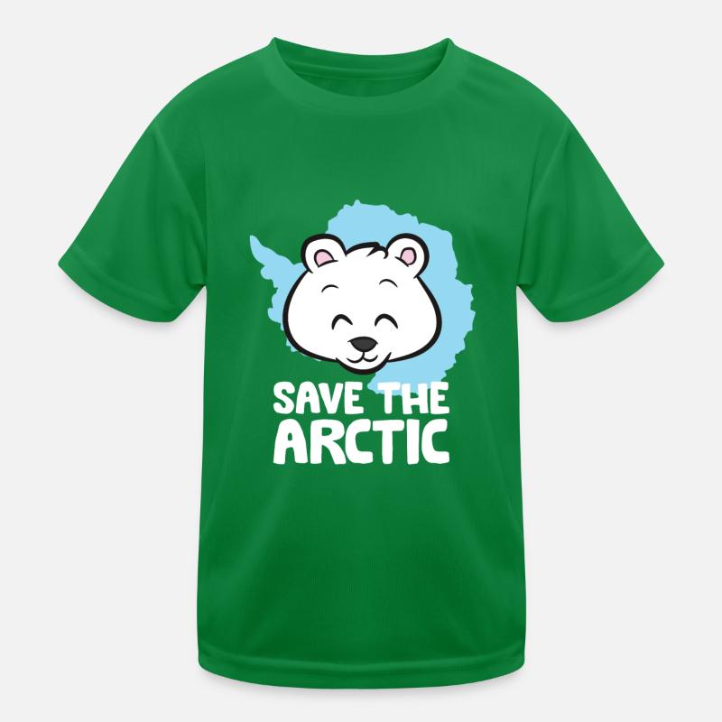 Save The Arctic Global Warming Climate Change Kids Functional T-Shirt