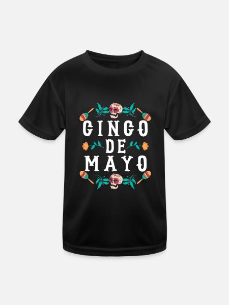 Mexican Cinco De Mayo Party - Kinder Funktions-T-Shirt - Schwarz - Vorne