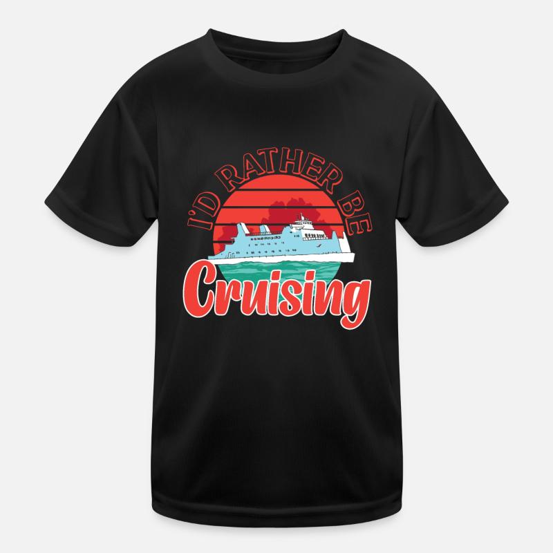 Cruise Ship Vacation I'd Rather Be Kinder Funktions-T-Shirt