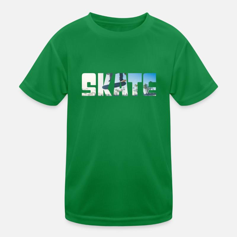 Skateboarding Kids Functional T-Shirt
