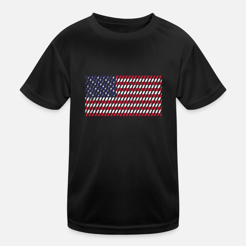Drapeau des États-Unis T-shirt sport Enfant