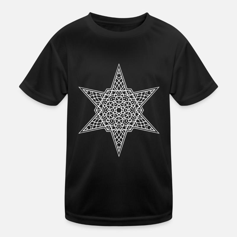 Star Mandala - Kids Functional T-Shirt - black