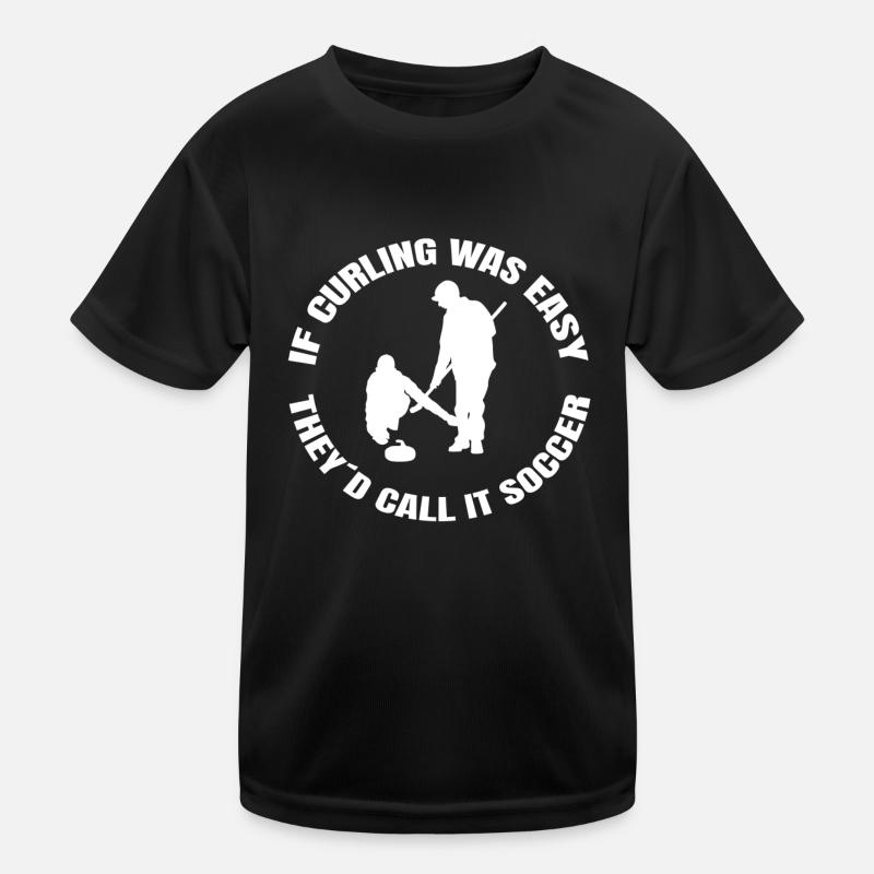 Curling Stein Curler Curlingstein Geschenk Curl Kinder Funktions-T-Shirt
