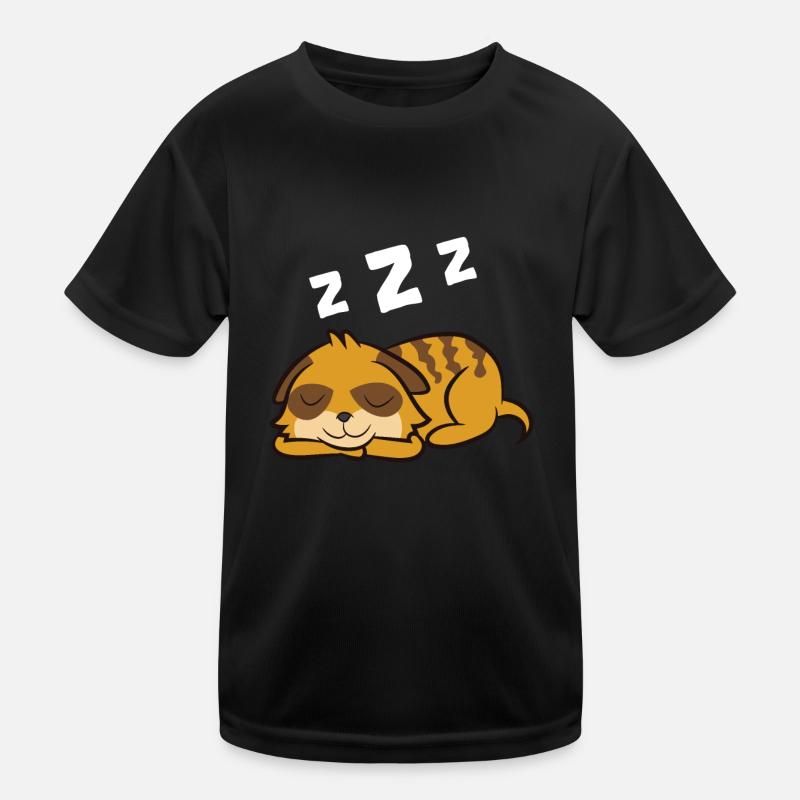 Erdmännchen Müde Erdmännchen Pyjama Schlafendes Kinder Funktions-T-Shirt