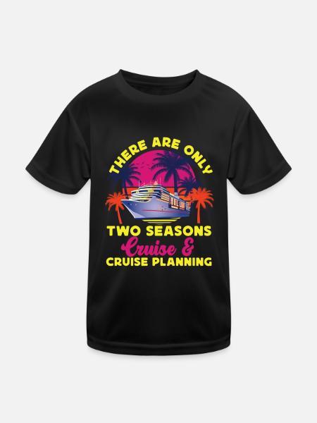 Cruise Ship Vacation Retro There - Kids Functional T-Shirt - black - Front