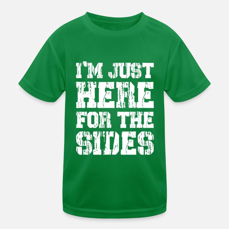 Happy Thanks Vegan - I'm Just Here For The Sides Kinder Funktions-T-Shirt